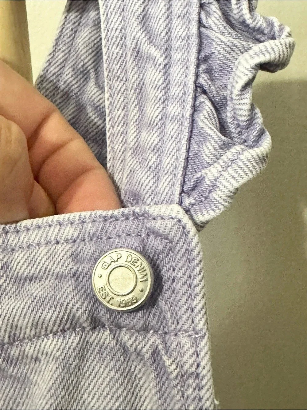 baby GAP Girls Purple Ruffle Strap Overalls dress 2T